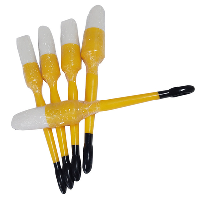PBT Weiß Kunststoff Haar Innenreinigung Werkzeuge Fahrzeug Detaillierung Bürste 5 PCS Set
