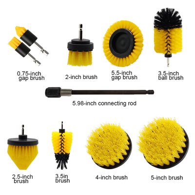 10Pcs Reinigung Bohrer Bürste Anschluss Set Haushalt Bürste Bohrer Kit für die Küche
