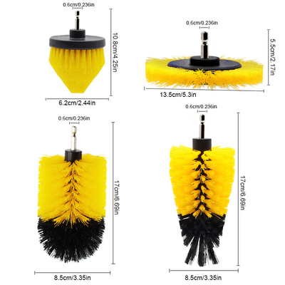 Fabrik Lieferung 4pcs Dill Reinigungsbürste Fliesenbürste Bohrer Scrub-Bürste