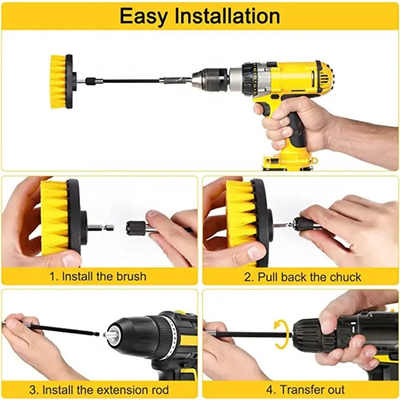 9 Stück Autoreifenreiniger Bohrmaschine Power-Scrubber Bürste Set Autoreinigung