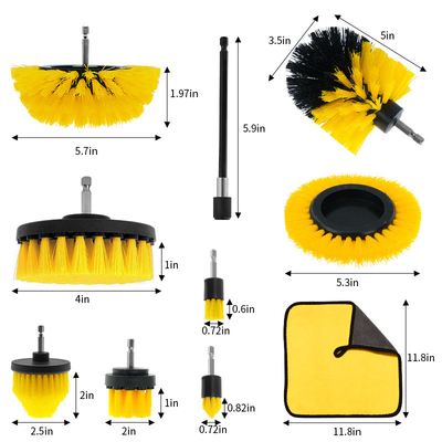 10 Stück Reinigungsbohrer für Bürsten Anschluss Set Haushalts Bürstenbohrer Kit für die Küche