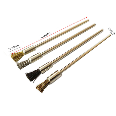 Besonderes Material Edelstahl Kupfer Bristel Pferdehaar Draht Bürste mit Stange