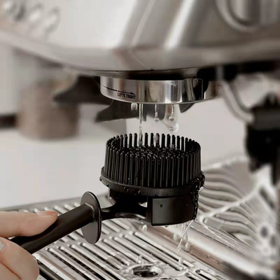 Kaffeemaschine Silikon-Reinigungsbürste Kaffeebürste Langgriff Brauchkopf Reinigungsbürste