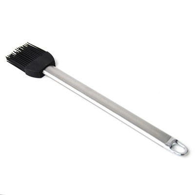Hochtemperaturbeständige Silikon-Grillbürste Edelstahlgriffe Backölbürste BBQ Grill Basting-Bürste