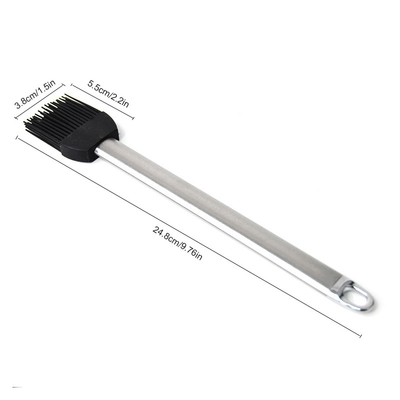 Hochtemperaturbeständige Silikon-Grillbürste Edelstahlgriffe Backölbürste BBQ Grill Basting-Bürste